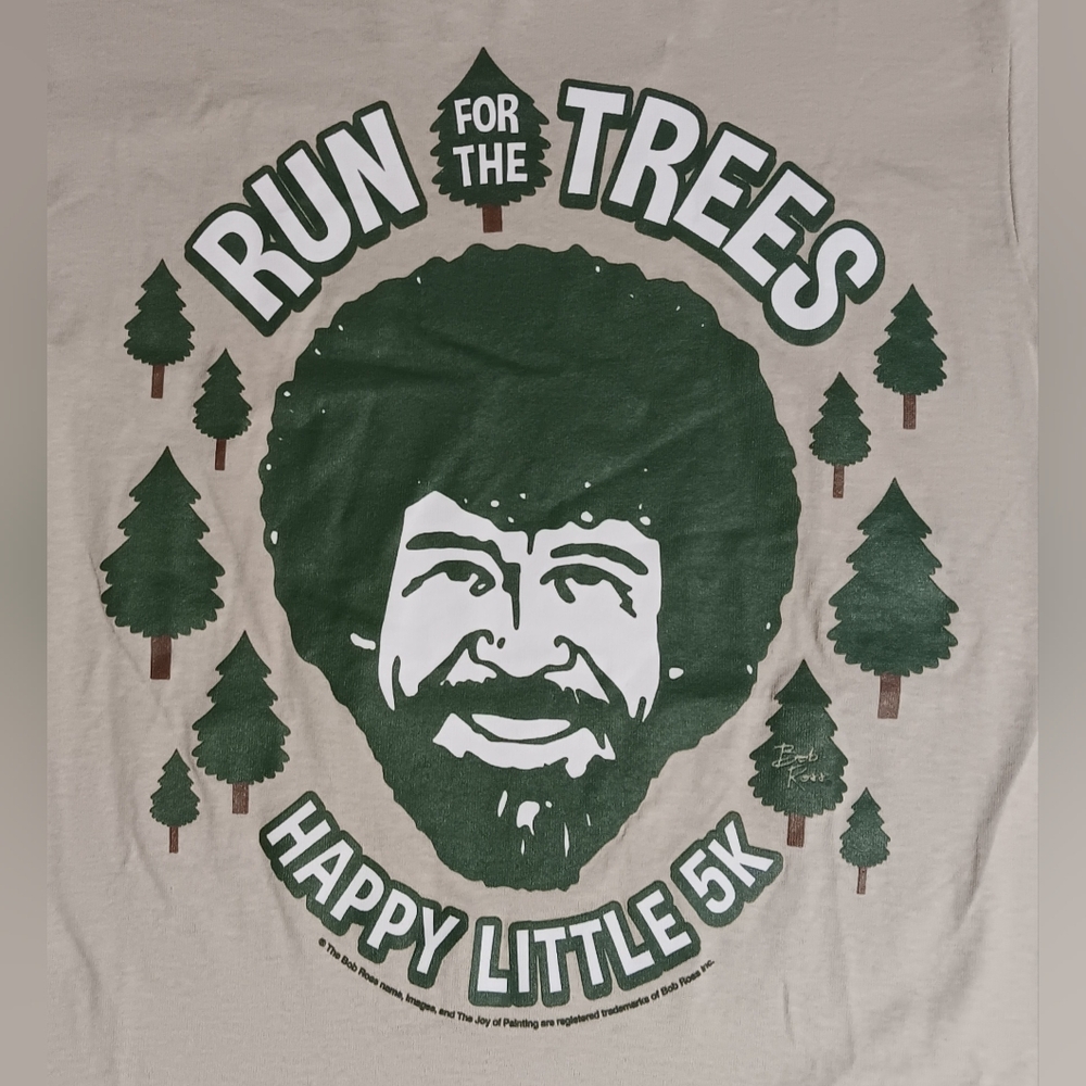Bob Ross Happy Little Trees Trucker cap hat & t-shirt Otto Famous Foam Front - Picture 3 of 11